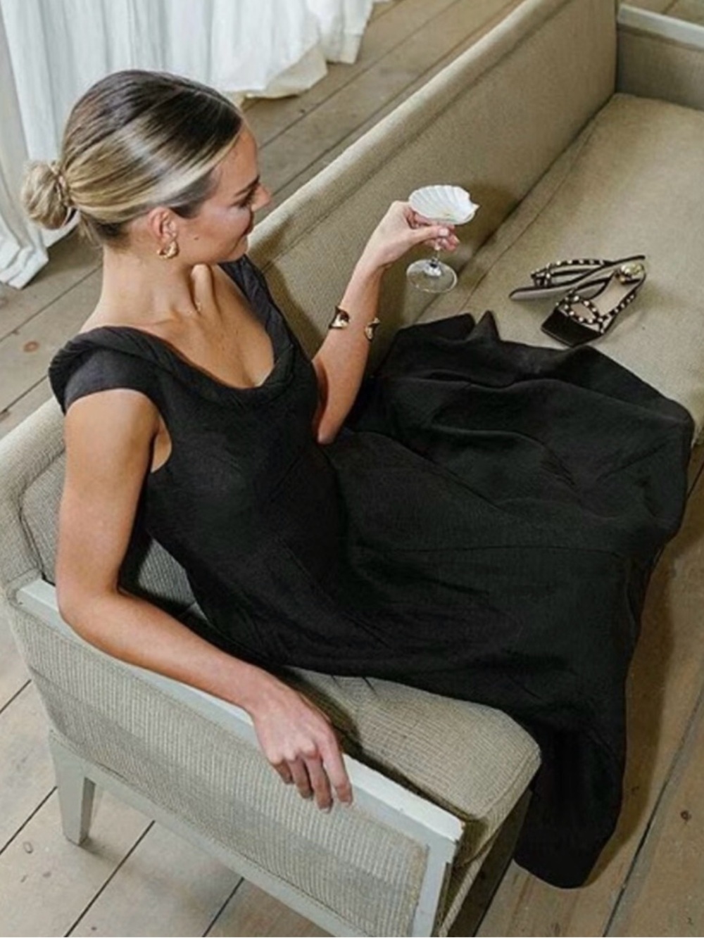 Antonio Melani Sleeveless Maxi Dress with Scoop Neck NWT